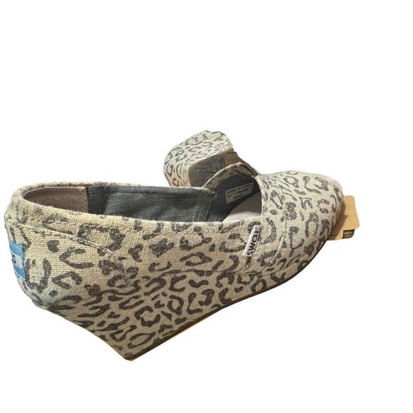 Toms Women's Leopard Print‎ Canvas Wedge Heels Size 7 - Picture 10 of 13